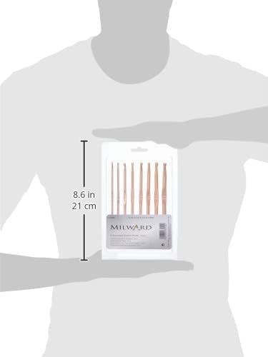 Milward 2232508 Crochet Hook Set: Rose Gold: Set of 8, Assorted