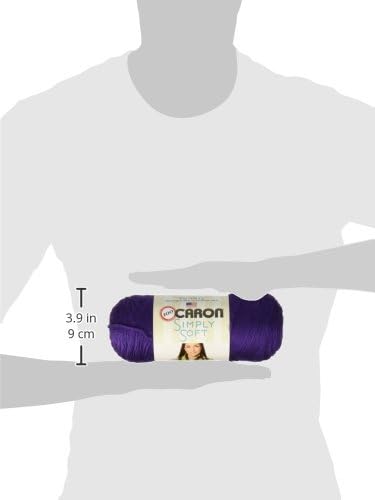 Caron Simply Soft Solids Yarn, 6oz, Gauge 4 Medium, 100% acrylic - Purple - Machine Wash & Dry