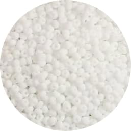 Bala&Fillic Frosted White Color 4mm Seed Beads About 1200pcs/100Grams in Bag, 6/0 Glass Craft Beads for Making Bracelet and Necklace (Frosted White)