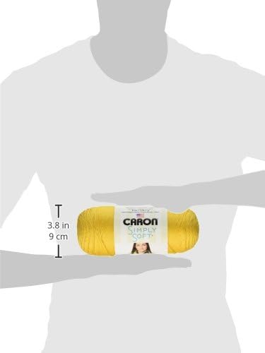 Caron Simply Soft Solids Yarn, Gauge 4 Medium, 100% AcrylicYellow - Machine Wash & Dry (H970039782)