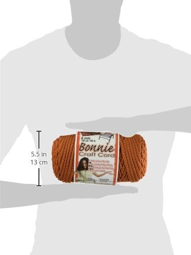 Pepperell BB6-100-022 6mm Bonnie Macramé Craft Cord, 100-Yard, Rust