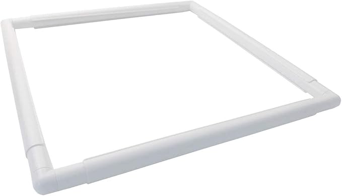17 x 17 plastic cross stitch frame square embroidery hoop white diy sewing tools sewing hoop handhold craft clip embroidery snap frame hoop for cross stitching quilting (17 x 17)