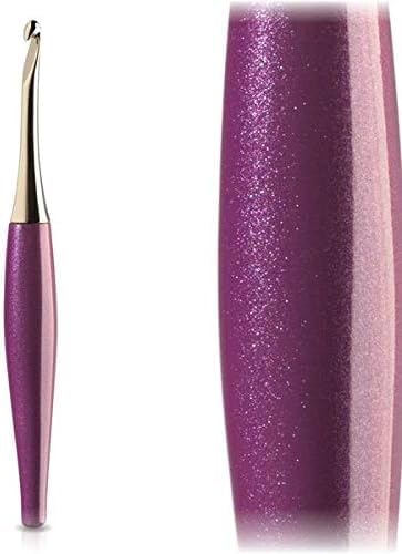 Furls Crochet Hook, Odyssey Purple, Nickel Plated Tip for Effortless Glide, Ergonomic Handle Crochet Hooks 7" (Odyssey - Purple, L - 7.00MM)