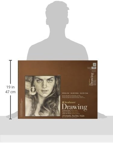 Strathmore 400-8 400 Series Drawing Pad, 18"x24", Ivory/Cream, 24 Sheets, Medium