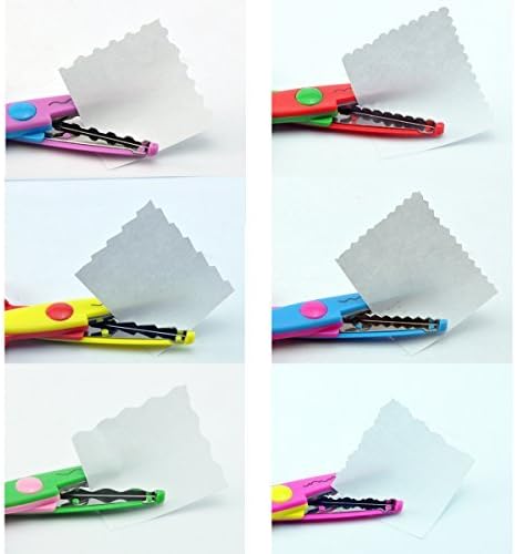 UCEC Craft Scissors Decorative Edge, Zig Zag, Kids Safety Design Pattern Scissors for Kids Toddler Adults, Crafting Scrapbooking Supplies for School, 6 Pack