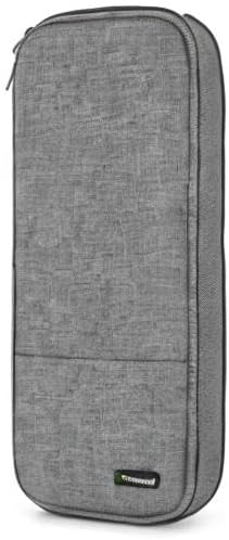 Teamoy Knitting Needles Case (Up to 14''), Travel Organizer Storage Bag for Knitting Needles, Tunisian Crochet Hooks and Accessories, Gray