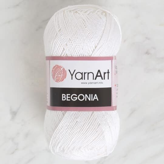 Yarnart Begonia, 100% Mercerized Cotton, 1.76 Oz (50g) / 185 Yrds (169m) Fine Sport: 2, amigurumi Yarn, Summer Yarn (3)