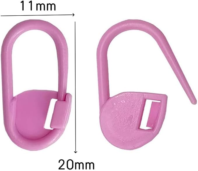 Ubuymart Crochet Ring 5 Pack Knitting Crochet Ring for Finger, with 50pcs(Color Ship Randomly) Knitting Crochet Locking Stitch Markers, Adjustable Crochet Stuff Ring Crochet Accessories- Multicolor