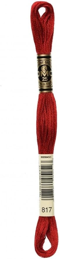 DMC Stranded Cotton Embroidery Thread 817 - per skein