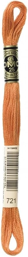DMC Stranded Cotton Embroidery Thread 721 - per skein