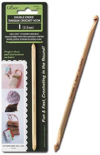 Clover 1306/H Double Ended Tunisian Crochet Hook-H/5mm