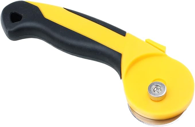 AUTOTOOLHOME 45mm Rotary Cutter Automatic Fabric Cutter Quick Change Blades with Safety Lock for Quilting, Sewing, Crafts, Replacement Blades (color02)