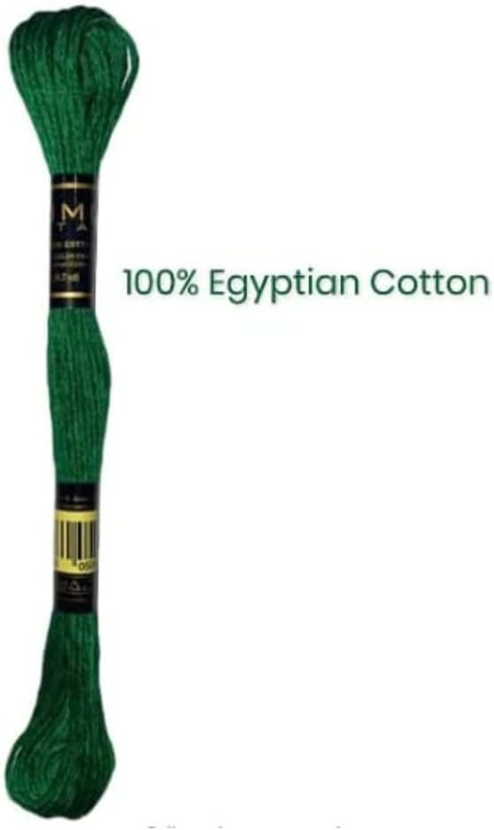 Pack of 12 Black Premium Embroidery Thread | 100% Egyptian Cotton Premium Skeins | Cross Stitch Embroidery Floss | Oeko TEX Certified Stranded Cotton | Ideal for Arts & Crafts (Black-12)