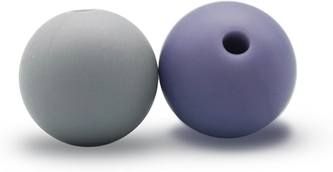 DIYOMR 100Pcs Silicone Beads - 15mm Round Beads for Necklace, Bracelet, Pens & Keychain Making (Random Color)