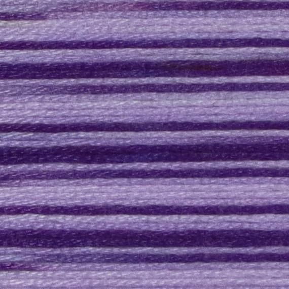 KCS Big skeins of 25 Meters Size 25 Color Variegated Cross Stitch Stranded Threads,6 skeins,52