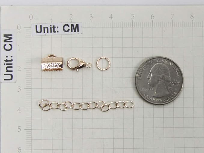 ALLinONE Rose Gold Jewelry Making Supplies Kit Jewelry Findings Necklace Repair Kit for DIY Craft Jewelry Making