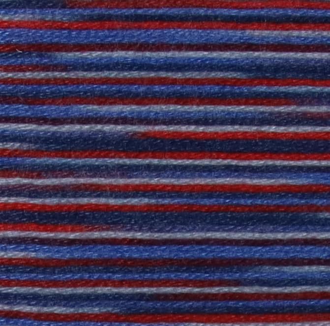 KCS Big skeins of 25 Meters Size 25 Color Variegated Cross Stitch Stranded Threads,6 skeins,4512