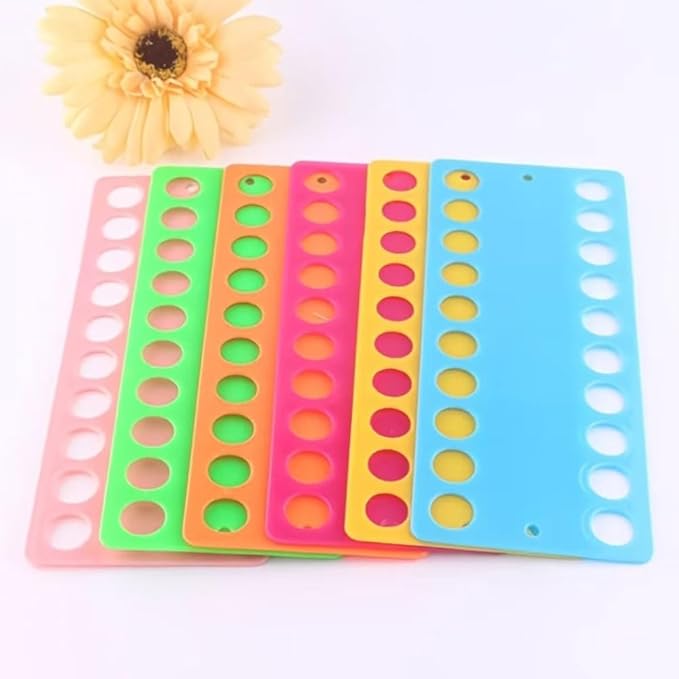 JuxLux 7 Pack Embroidery Floss Organizer Holder Cross Stitch Threads Organizer Card with Thread Wax Thread Conditioner Beeswax Sewing Thread Winding Plate Board for Friendship Bracelet String Rainbow