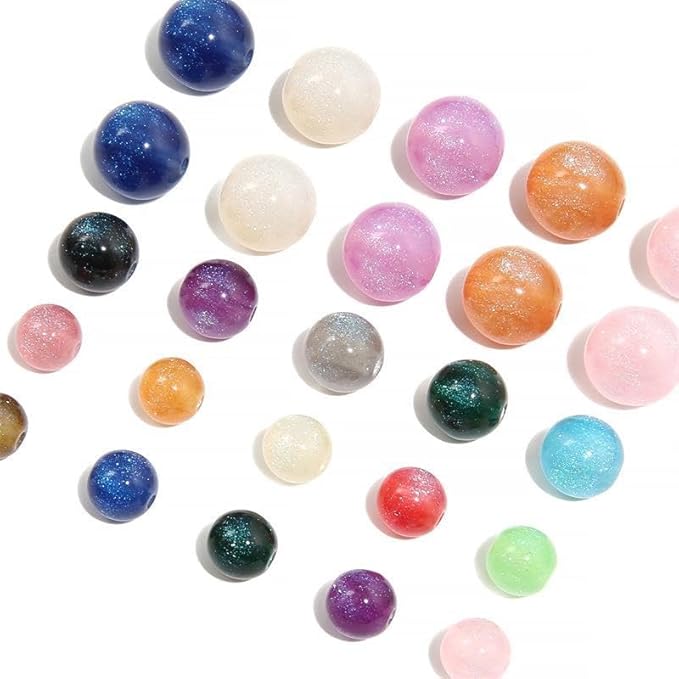 Glass Beads for Bracelet Making Kit, Assorted Beads for Jewelry Making, Including Round Beads, Rondelle Beads, Crystal Beads, Chip Stone Beads. Aesthetic Beads for Bracelets, Charms, Glasses Chains