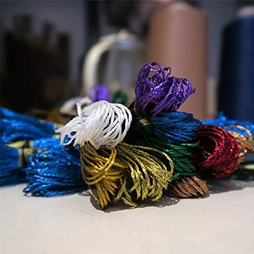 22 Skeins Gold Embroidery Thread Metallic Embroidery Floss Gold Embroidery Skein Threads Glitter Embroidery for DIY Embroidery Thread Crafts,8 m 12 Strands