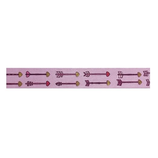 Wrapables Colorful Washi Masking Tape, Cupid's Arrows