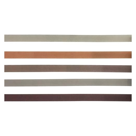 EnYan Solid Color Washi Tapes Set, 5 Rolls Basic Collection Decoration 10mm Wide Japanese Masking Decorative Tapes for Bullet Journal Planners DIY Crafts Arts Scrapbooking Adhesive