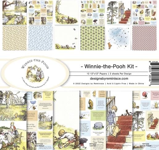 Reminisce Winnie The Pooh Scrapbook Collection Kit,White 12x12 inches