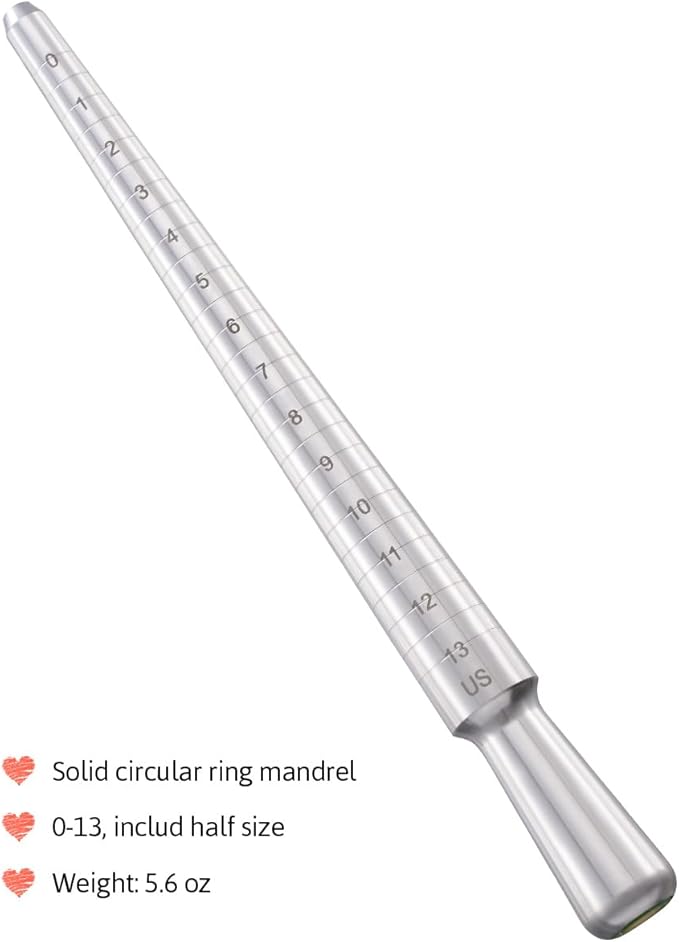 meowoo ring sizer measuring tool set, metal ring guage for ring measurer (metal-repair-3pcs)