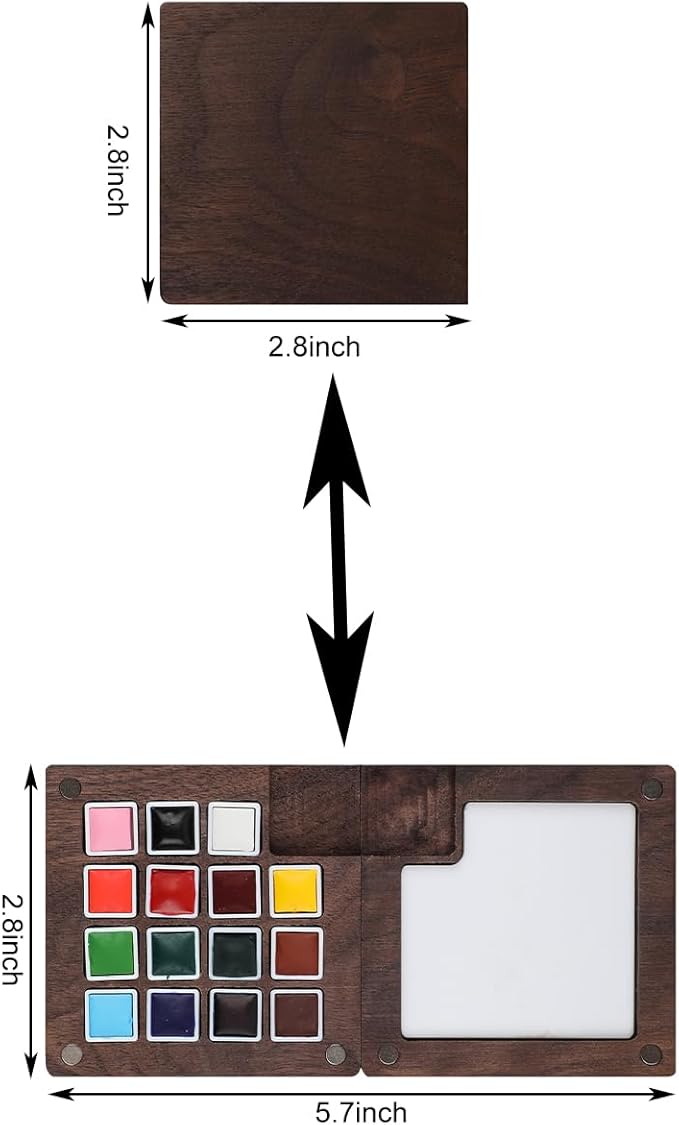 Mini Watercolor Paint Set,Portable mini Travel Watercolor kit, Pocket Watercolor Set with Paint,Art Supplies, for Artists, Amateur Hobbyists and Painting Lovers