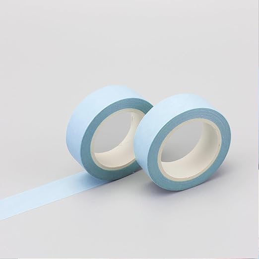 NatSumeBasics 3 Light Blue Washi Tapes Plain Decorative Masking Tape,32 Feet Self-Adhesive Tapes for Packaging Decor Journals Scrapbooks Planners DIY Crafts Gift (Light Blue)