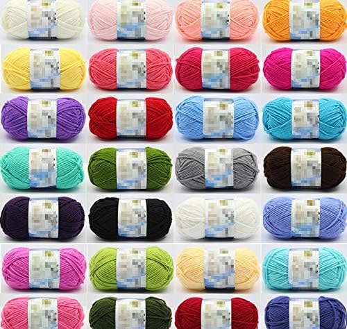 Caddice Comfy Blend Milk Wool Starter Kit - 4 Rolls Soft, Plain, Bulk Yarn for Knitting, Crochet, Handcrafts