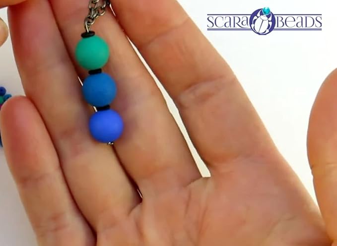 SCARA 0.35 Ounce (10g) Czech Glass Round Beads 0.08 inches (2mm), Warm NEON (UV Active) Glass Beads for Jewelry and Bracelets Making, Beads for Bracelets, Bead kit Warm NEON Mix