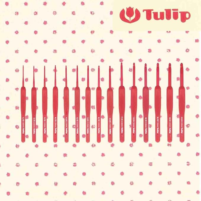 Tulip Etimo Red Crochet Hook Soft-Grip 3.50mm 1pc