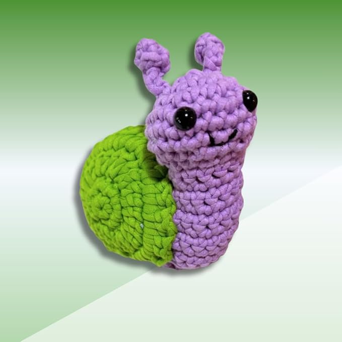 KelliDream Magic Circle Tool Inclusive Learn to Crochet Kit for Beginners+; Step-by-Step Video Tutorials; All Supplies to Make Cute Amigurumi (Snail)