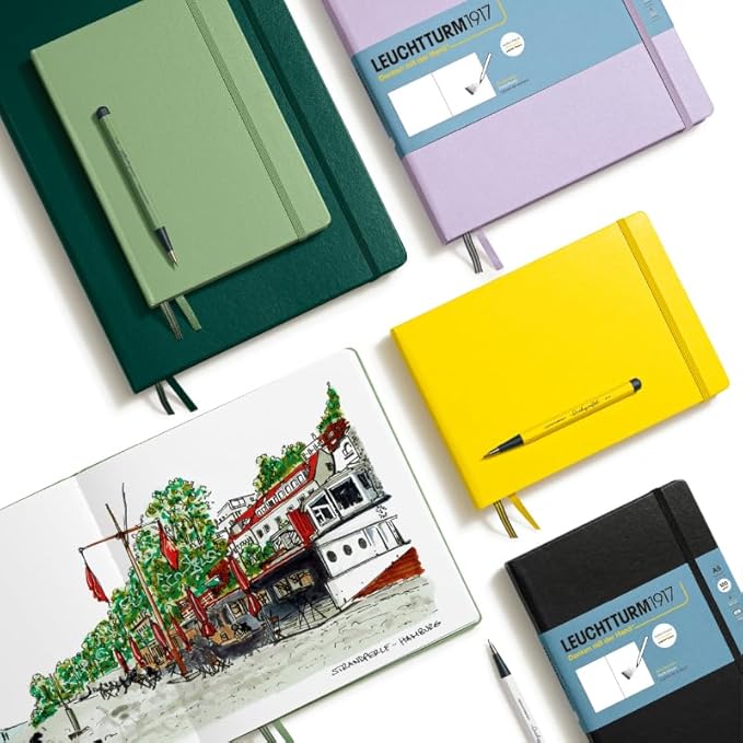 Leuchtturm1917 - Medium Landscape Hardcover Sketchbook (Lilac) - 112 Pages of 150g/m² Paper