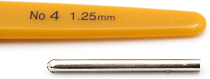 Clover Soft Touch Steel Crochet Hook: 1.25mm, Orange