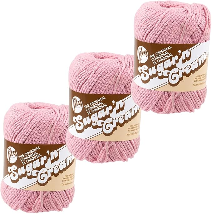 3 Pack 100% Cotton Yarn - Size 4 Medium Weight - Perfect for Crafting, Clothing, Accessories and More!