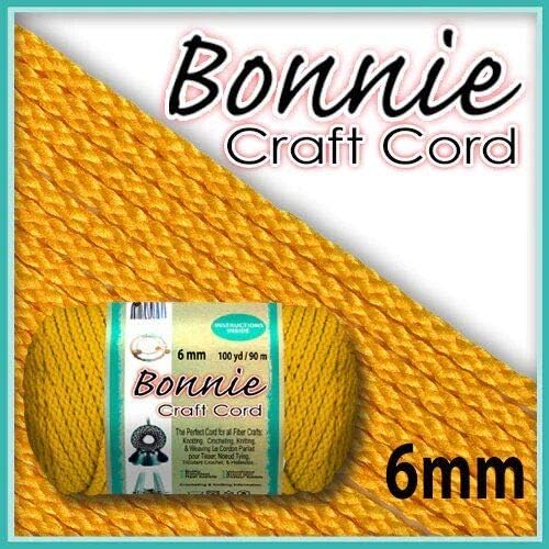 Bonnie Macrame Craft Cord 6mmX100yd - Sunshine Yellow