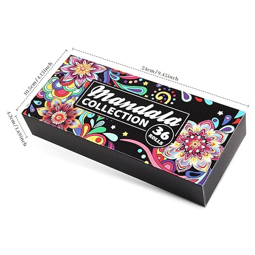 36 Rolls Datura Theme Washi Tape Set with Different Colorful Patterns, Writable Decorative Tapes for Scrapbooking, Junk Journal Supplies, Bullet Journaling, 0.45'' x 90'' per Roll