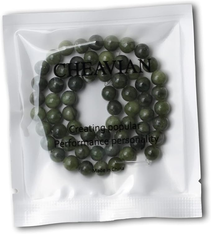 cheavian 60pcs 6mm natural taiwan green jade round loose beads for jewelry making diy bracelet necklace materials 1 strand 15"