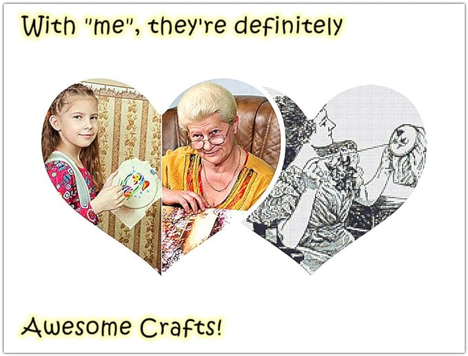 Awesocrafts Cross Stitch Kits Rabbits and Eggs 11CT Stamped Patterns Easy Cross Stitching Embroidery Needlework Kit Supplies (Rabbits)