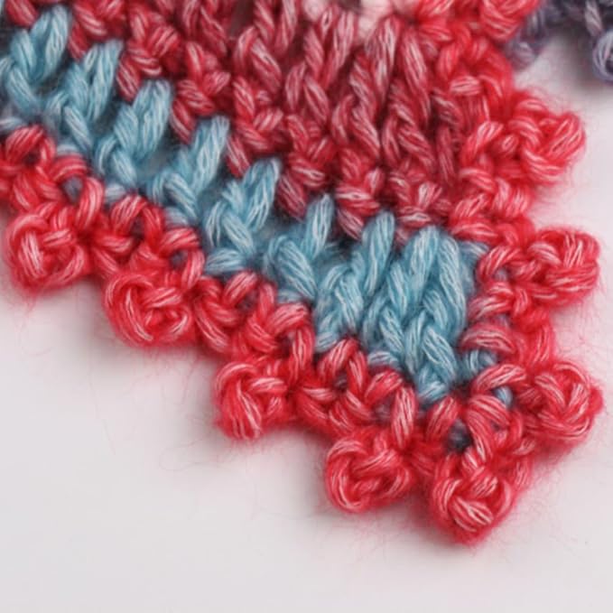Crocheting Knitting-Gradient Cake Yarn, Soft Multicolor Medium-Fine Blended Yarn, Weight 100 Grams, Contains 60% Cotton 30% Acrylic 10% Wool. Suitable for Scarf, Gloves, Shawl, Blanket.(1157)