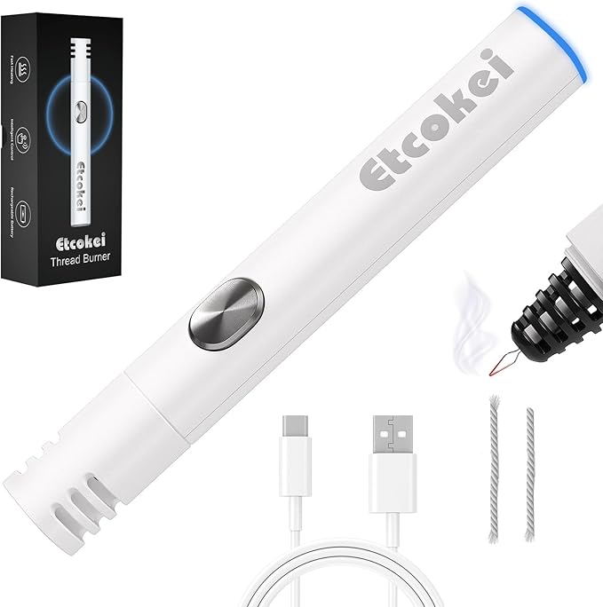 Rechargeable Thread Burner for Jewelry Making - Cordless Thread Zapper & Cautery Pen for Beading, Bracelet Making, Leather Craft, Sewing & Stringing Projects (Replacement Tip Not Included)