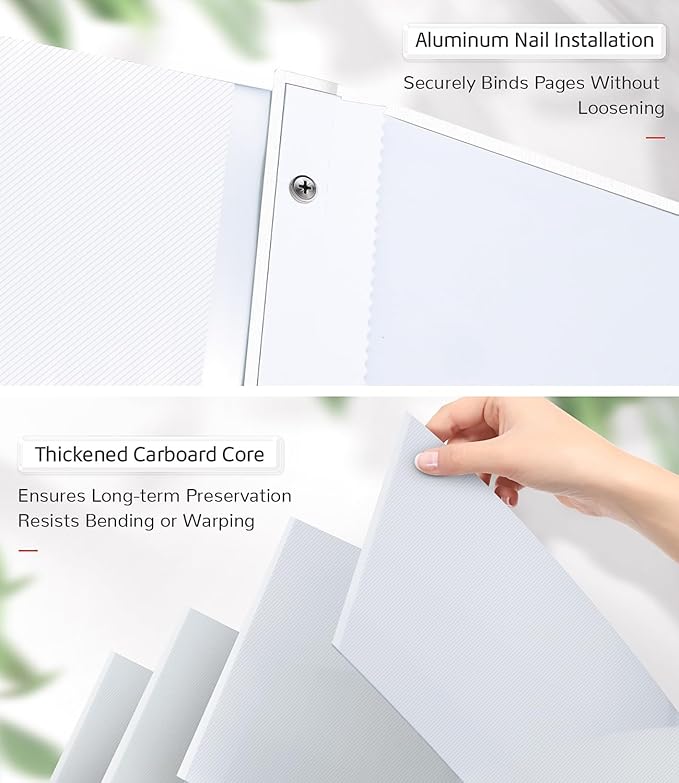 Photo Album Self Adhesive Scrapbook Album for 3x5 4x6 5x7 8x10 Pictures,120 Pages Linen Cover with Display Window DIY Photo Book,Ideal Gifts for Family Travel Wedding Baby