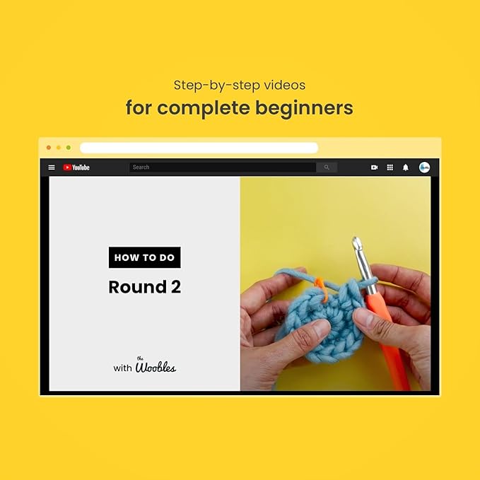 The Woobles Beginners Crochet Kit with Easy Peasy Yarn as seen on Shark Tank - with Step-by-Step Video Tutorials - Snoopy