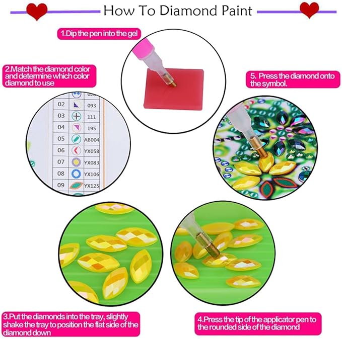 YEESAM ART DIY 5D Rhinestone Painting Christmas Decorations Hanging Kit, Flower Basket Red Flowers 20x23cm Rhinestone Art for Wall Door Window Decorations Hanging Mosaic Crafts Ornaments