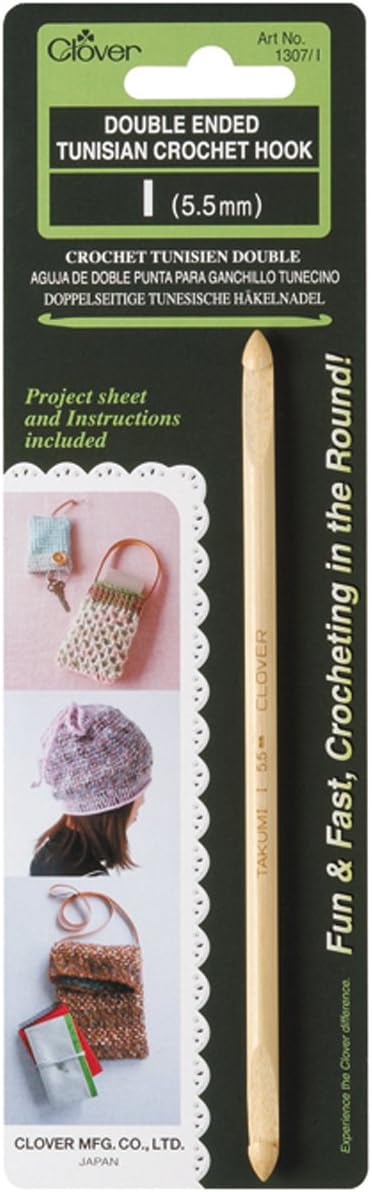 Clover Double-Ended Tunisian Crochet Hook (I/5.5 mm), 5.5