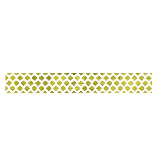 Wrapables Colorful Washi Masking Tape, Gold Clovers