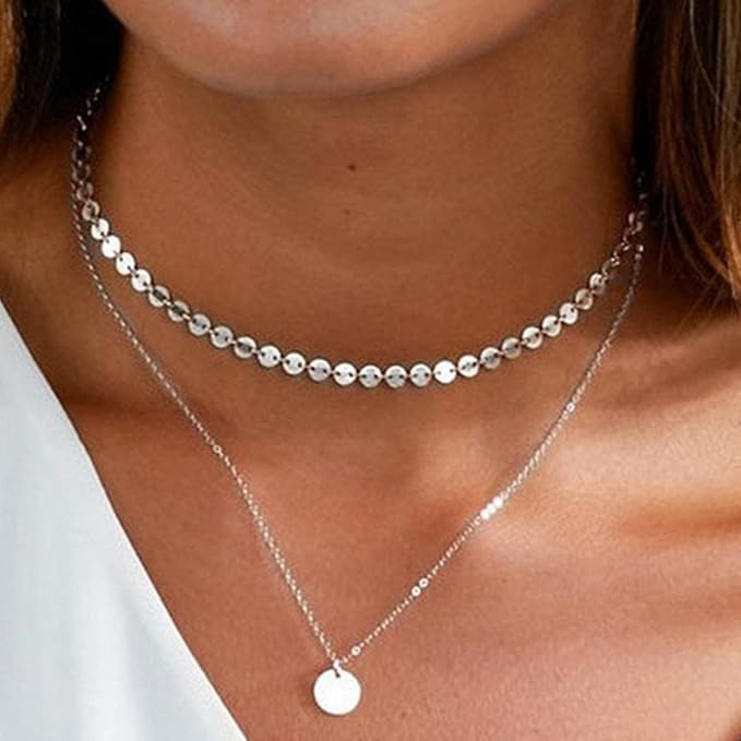 Jabogrii 5 Meters Silver Circle Sequin Jewelry Making Chains DIY Necklace Bracelet Copper Chain for Jewelry Making Round Chain Link Roll