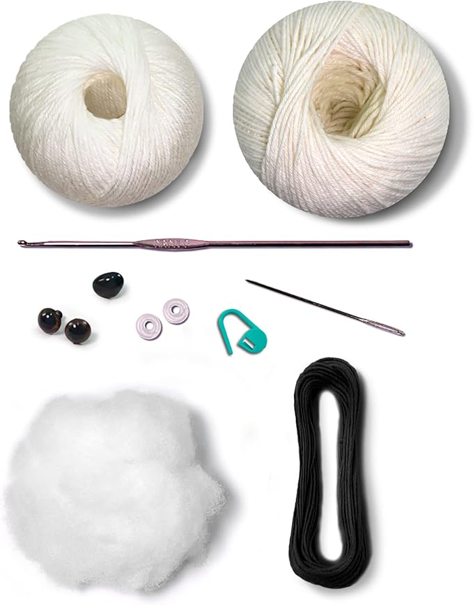 CRCULO Amigurumi Crochet Kit - Cats & Dogs - All Included, Easy Instructions - Intermediate Crochet Set - Animal Amigurumi Yarn Poodle